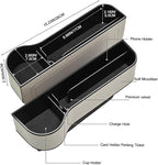 Car Seat Gap Filler Organizer, 2 Pack Multifunctional Car Seat Organizer, Auto Console Side Storage Box with Cup Holders 2 Seat Hooks for Drink, Car Organizer Front Seat for Holding Phone, Sunglasses - Image 6