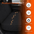 Car Back Seat Cover, Waterproof Non-Slip Pet Rear Seat Protector with Side Flaps, Scratchproof Oxford Cloth Pet Bench Backseat Cover for Most Vehicles, Car Accessories (Black) - Image 4