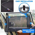 Powerty Custom Fit for Side Window Shade Toyota RAV4 2019-2024 2025-6 Pack 100% Light Block Car Priavcy Curtains Shades for Baby, Camping, Napping, Sleeping - Image 2