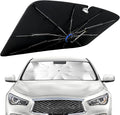 Windshield Sun Shade for Infiniti Q50 2014-2026 with 360° Rotating Shaft | Custom Fit Umbrella Sunshade for UV Blocking, Interior Heat Protection, Easy Storage, UPF 50+ Cool Windshield Cover by Lonyaqui