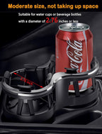 Car Cup Holder Expander with Adjustable Base Fits Mugs & Ashtray | Fit Bottle within 2.7”|With Expandable Base|2 in 1 Cup Holder Adapter| for Car with Expandable Insert - Image 2