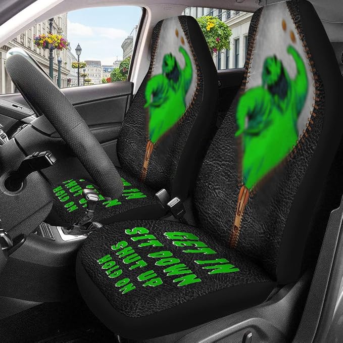 GENANY Nightmare Sack Car Seat Covers Set of 2, Breathable Front Seat Covers for Truck Sedan SUV, Horror Car Accessories, Horror Gift for Women Men - Image 3