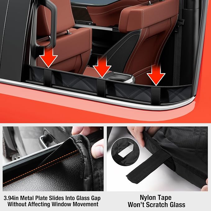 Surfcabin Dog Car Door Protector: 20% Larger Design for Trucks & Large SUVs | Thickened Waterproof Fabric, 2 Packs Full Door Panel Covers, Protects Doors from Dog Scratching - Image 2