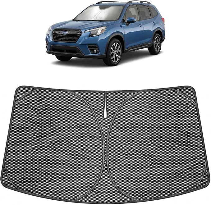 Proadsy Custom Fit Car Windshield Sun Shade for 2025-2026 Subaru Forester | Ice Crystal Micro-Refraction Blocks 99% UV, Drops Cabin Temp 54°F. Foldable Full Coverage for Summer Parking/Camping Privacy by Proadsy