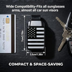 Dsycar 2 Pack Sunglass Holder for Car Visor, Black American Flag | One-Handed-Operation Sunglass Visor Clip, Easy Access Storage for Driving,Universal Fits - Image 6