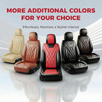for Subaru Ascent 2019-2025 2026 Car Seat Covers, Full Set, Beige | Luxury Full Coverage Leather Seat Protectors, Waterproof Breathable, Non-Slip, Easy to Install, Airbag Compatible, All-Season - Image 9