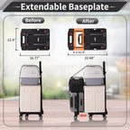 GtIiFmTe Foldable Hand Truck, Lightweight Luggage Cart for Airport Car Seat | Compact Folding dolly with Rotating swivel wheel,storage size12×15.7×4.1",300lbs Load,Upright Lock Handle with 3bungee cords - Image 5