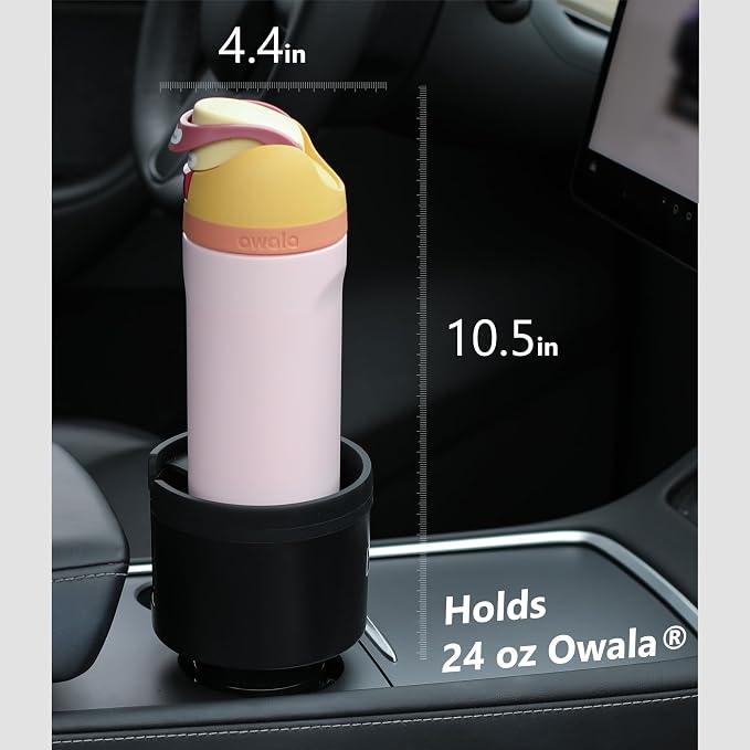 SEVEN SPARTA Car Cup Holder Expander for 32-40oz Large Bottles & Tumblers | Compatible with Yeti, Hydro Flask & Owala 32-40oz, Upgraded Adjustable Offset Base, Fits 3.4"-3.8" Bottles, Mugs & Tumblers - Image 5