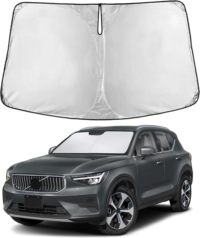 EcoNour Windshield Sunshade Compatible for Volvo XC40 2019-2024 2025 2026 | Sun Visor for Front Windshield & Window Sun Shade Cover, UV Heat Blocker & Protector, Car Accessories by EcoNour