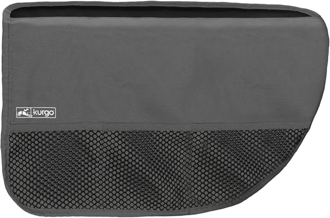 Kurgo Rover Car Door Guard, Charcoal | Protects Doors from Claws & Dirty Paws, Water & Stain Resistant, Adjustable, Easy to Clean/Install, Includes Storage Pockets by Kurgo