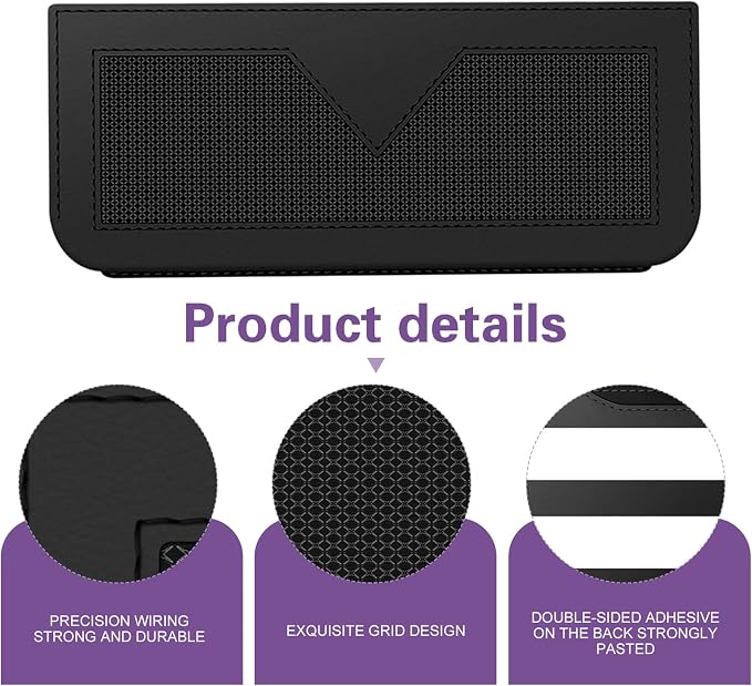 Car Storage Pocket, Multifunctional Elastic Mesh Side Pouch for Phone & Cards & Receipts, PU Leather Anti-scratch Seat Gap Organizer, Self-adhesive Storage Part for Most Cars (Black) - Image 3
