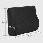 Memory Foam Lumbar Support Pillow for Car - Lower Back Support Cushion for Driving, Back Pain Relief for Car Seat, Office Chair, Wheelchair (Black) - Image 7