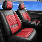 Seat Covers Fit for GMC Sierra 1500/2500/3500 HD 2007-2025,Premium Leather, Waterproof, All-Weather, Airbag Compatible, Breathable, Only 2 Front seat Covers, Red by Unknown