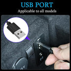 Car Interior LED Lights, 4 in 1 Bright Vehicle Ambient Neon Light Kit with DC 5V USB Port, Automotive Under Dash Decoration Night Lamp, Universal for RV, Truck, Sedan (White) - Image 3