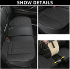 Car Seat Cover for Rear Car Seat Bottom,Luxury PU Leather Seat Cushion | Auto Interior Seat Cover Without Backrest,Full Wrapping Edge Works with Sedan SUV Pickup Minivan - Image 2