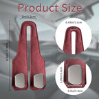 Car Purse Hook, Car Seat Headrest Hooks, Hot Pink Leather 2 Pack | Car Purse Holder Hooks, Universal Car Hangers Seat Back Organizer Storage, Double Metal Hooks for Grocery Purses and Bags - Image 2