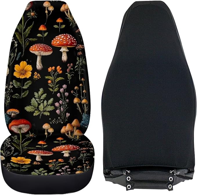 Mushroom Forest Car Seat Covers for Front Seats SUV Truck Van Sedans Bucket Seat Covers for Women Men, Mushroom Forest Washable and Breathable Car Accessories Seat Protector - Image 6