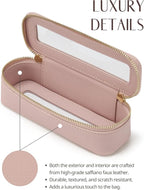 Makeup Brush Travel Case Slim Makeup Bag for Women Clear Cosmetic Bag Cute Makeup Case Pink Toiletry Bag for Traveling Transparent Car Makeup Bag Aesthetic Makeup Brush Bag - Image 6
