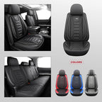 FREESOO Custom Leather for Toyota Tundra Seat Covers 2014-2021 Crewmax Cab | Custom Fit, Full Set, 60/40 Split Bench, Waterproof Faux Leather, for Truck Toyota Tundra Accessories, Black - Image 6
