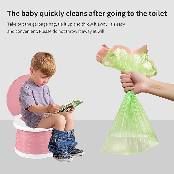 SunnySmile,Travel Potty,Car Potty for Toddler,Portable Toilet for Kids | Portable Toilet for Kids with 45 Liners,for Toddler Travel, Camping, Foldable, Indoor/Outdoor Use - Image 3