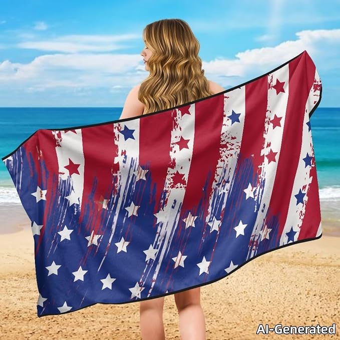 SEANATIVE Retro US Flag Car Seat Towel Covers with Storage Bag Seat Post Workout Sweat Washable Cover for Car Towel for Dog Pet Workout Outdoor Sport Activities - Image 4