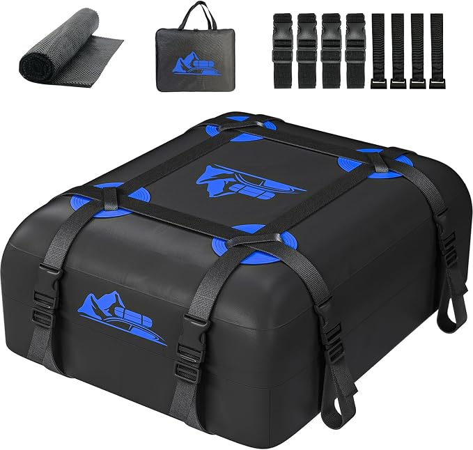 Car Rooftop Cargo Carrier Bag 15-20 Cubic Feet(15Cu.Ft-Blue) by Unknown