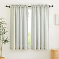 RYB HOME Green Linen Curtains for Living Room, Rod Pocket Thick Linen Burlap 72 Inch Length Light Filtering Privacy for Home Office Dining Room, W 34 x L 72 inches, Sage Green, 2 Panels Set by RYBHOME