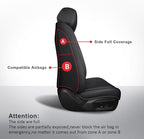 MIROZO Seat Covers,Leather Seat Cover Full Coverage for SUV Sedan Trucks | Black Seat Covers Full Set,Waterproof Leather Car Seat Covers,Universal Seat Protector For SUV Sedan Truck - Image 2
