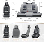 Coverado Car Seat Covers, Seat Covers for Cars, Waterproof Leather Auto Seat Protectors, Leather Car Seat Cushion, Car Interiors Accessories Universal Fit for Most Cars - Image 4