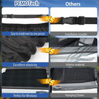 Car Window Shades(2 Pack)-Side Window Sun Shades, UV Protection Breathable Spandex Baby Window Covers, Universal Fit Most of Cars, Protect Privacy for Family-(27.5"x57"), Black - Image 4