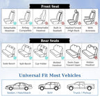 Coverado Car Seat Covers, Seat Covers for Cars, Waterproof Leather Auto Seat Protectors, Leather Car Seat Cushion, Car Interiors Accessories Universal Fit for Most Cars - Image 9