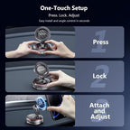 SYNCWIRE for MagSafe Car Mount [2-Axis Design] Nano Adhesive Gel + Suction Cup Magnetic Phone Holder for Dashboard & Windshield, 360° Adjustable for iPhone 17 16 15 14 13 12 11, Samsung, Carbon Fiber - Image 7
