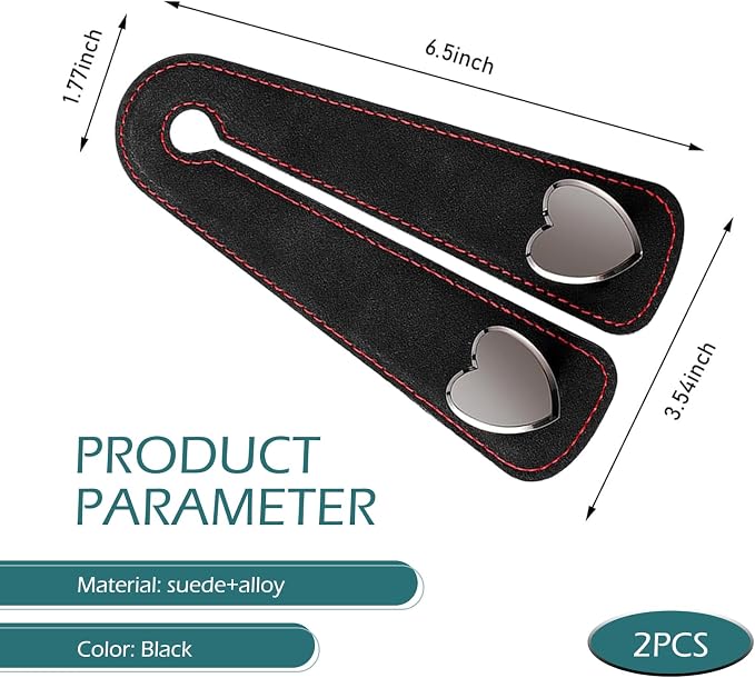 2 PCS Car Purse Hook, Cute Headrest Hooks, Seat Back Storage Holder, for Umbrellas Wallets Support, Multifunctiona Car Accessories (Black) - Image 2