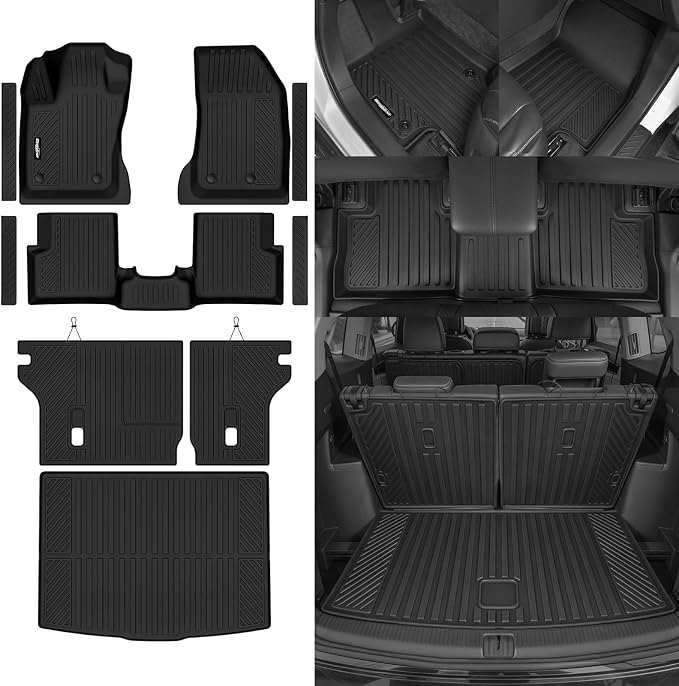 Floor Mats for 2015-2025 2026 Jeep Renegade Accessories | (Fit Cargo Floor in Upper Position)Trunk Mat & Backrest Mat & Door Sill Guard All Weather TPE Protector Full Set Floor Liners - Image 9
