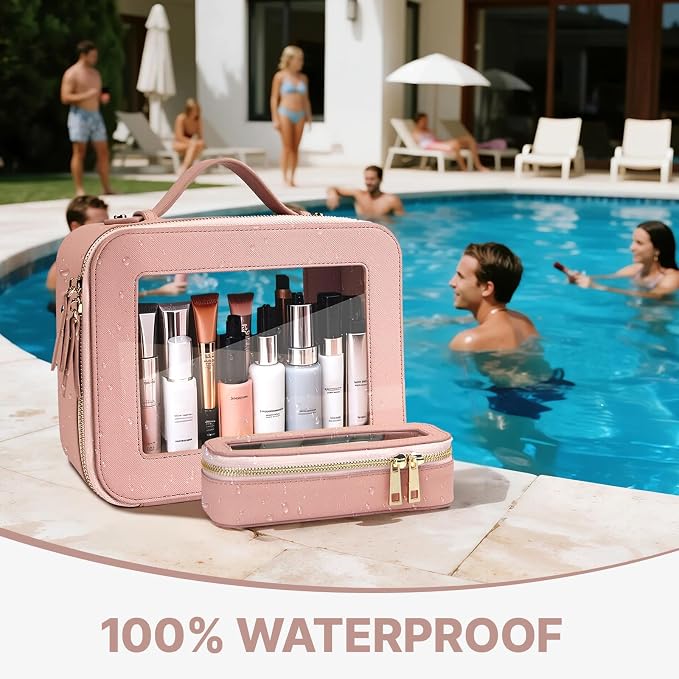 Clear Makeup Bag with Mini Cosmetic Bags,Travel Toiletry Bag for Women,Portable Cosmetic Bag Case, Transparent Waterproof Cosmetic Organizer Storage Bag for Women Men - Image 7
