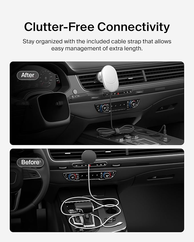 Belkin 15W MagSafe-Compatible Wireless Car Charger, Vent Mount | iPhone 17/16/15/14/13, Pixel 10 compatible, fast charging, secure vent mount, hands-free driving - Image 6