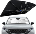 Windshield Sun Shade for Mazda CX-5 2017-2026 with 360° Rotating Shaft | Custom Fit Umbrella Sunshade for UV Blocking, Car Sun Visor Keeps Car Cool, Protects Interior & Easy Storage by Lonyaqui