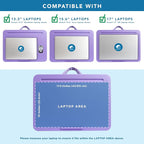 LAPGEAR The Original Lap Desk – Purple Amethyst, Fits 17" Laptops | Microbead Cushion, Device Ledge, Built-In Pencil Tray, Carry Handle - Image 3
