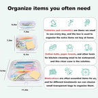 Clear Hard Shell Zipper Case,3PCS Transparent Clear Zipper Pouches,Hard Side Plastic Case Set,Portable Travel Storage Organizer Bins - Image 4