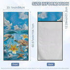 Horeset Sea Turtle & Plumeria Flower Ocean Car Seat Towel Cover – Absorbent Sand Proof Sweat Protector, Universal Fit for SUV Sedan Truck, Hawaii Beach Design - Image 9