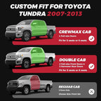 FREESOO Custom Leather for Toyota Tundra Seat Covers 2007-2013 Crewmax Cab | Fit for Crewmax Cab 5 Seats, Full Set, 60/40 Split Bench, Faux Leather, for Truck Toyota Tundra Accessories, BlackBrown - Image 2