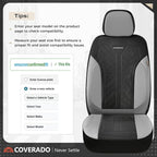 Coverado Leather Car Seat Cover for 2 Seats Front Seat Covers Waterproof Seat Covers 2-Pack Luxury Car Seat Protectors Universal Fit for Most Vehicles, SUV, Truck, Sedan - Image 4
