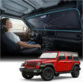 Nmoiss [Vinyl Coating Heat Shield] Windshield Sun Shade Umbrella for All Jeep Wrangler & Gladiator Accessories, Protect Car Interior from Sun Rays & Heat Damage Keep Cool by Nmoiss