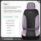 Coverado Seat Covers for Car Fullset, Leather Car Seat Covers 5 Seats, Breathable Purple Driver Seat Protectors, Luxury Automotive Covers, Universal Fit for SUV, Truck, Sedan - Image 5