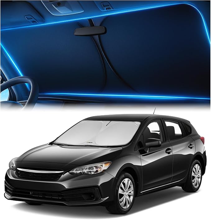 Magnelex Windshield Sun Shade for Subaru Impreza 2017-2023 WRX Sedan WRX Hatchback WRX STI, Foldable Car Window Sunshade, Heat & UV Visor Cover, Reflective Front Shades Accessories by Magnelex