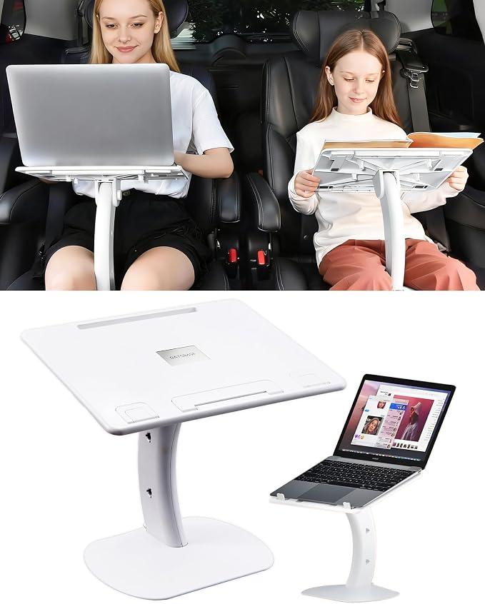 Car Desk for Laptop Tablet iPad Book for Driver Passenger Seat | Detachable Angle Adjustable Car Seat Tray Table, Portable Laptop Stand for Car Vehicle Camping Travel, Easy Operation by xuenair