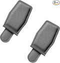 2PCS Sunglasses Holders for Car Sun Visor, Magnetic Leather Auto Visor Glasses Organizer Ticket Card Clip, Universal Eyeglasses Hanger Mounter for Most Cars, Trucks, SUVs (Gray) by Unknown