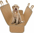 Beige XL Dog Car Hammock Back Seat Cover, Waterproof Backseat Cover Protector for Truck Bench Rear of Sedans or SUVs, Essential Pet Supplies Vacuum or Wipe Clean, Machine Washable by ActivePets