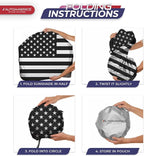 Autoamerics Truck Windshield Sun Shade with Storage Pouch & Anti-Slip Dashboard Pad - Foldable B&W American Flag Design Sunshade - Blocks Max UV Rays, Keeps Vehicle Cool | X-Large (66 x 36 inches) - Image 7