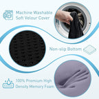 BlissTrends Thick Seat Cushion for Office Chair & Car Seat, XL, Black | Memory Foam with Removable Cover, Ergonomic Tailbone & Sciatica Support for Pressure Relief and Long Sitting, 3.9" Thick - Image 3
